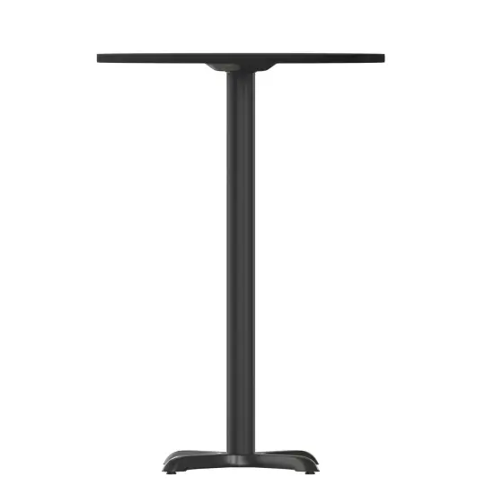 Emma and Oliver 36" Round Laminate Table Top with 30"x30" Bar Height Table Base Black {6}