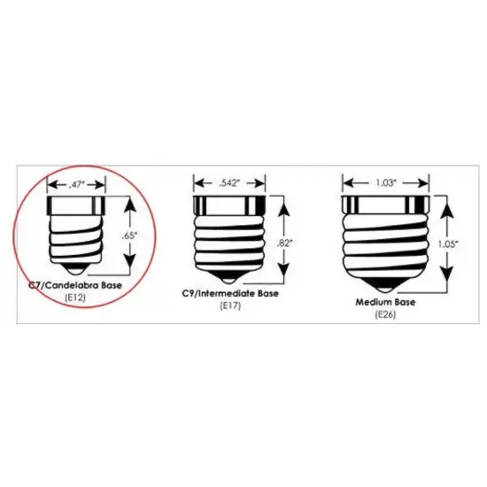 Kitcheniva C7 LED Ceramic Replacement Christmas Light Bulbs 0.7W 25 Pcs {3}