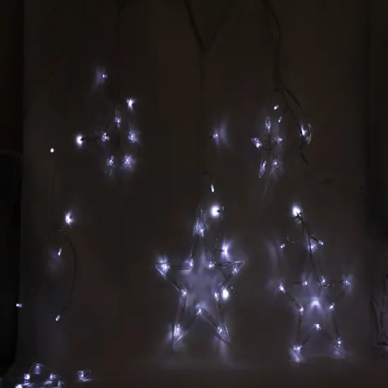 Perfect Holiday 138 LED Star Curtain Light White {8}