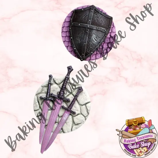 Swords and Shield Silicone Mold {2}
