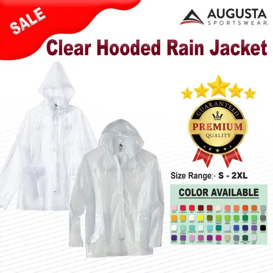 Augusta Sportswear&reg; Clear Hooded Rain Jacket {2}