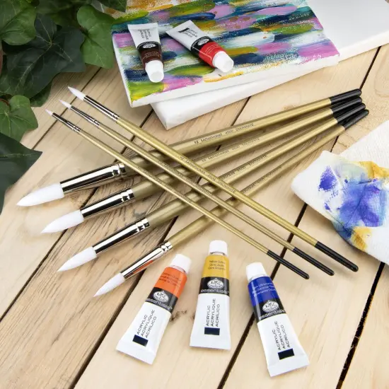 RSET-4520 | Snowhite&trade; 7pc Oil & Acrylic Filbert Brush Set {5}