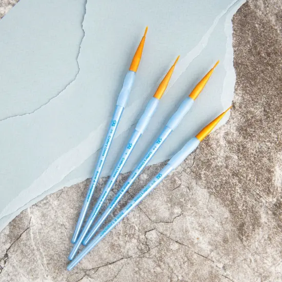 RCC 203 | Crafter's Choice™ 4pc Golden Taklon Liner Brush Set {4}