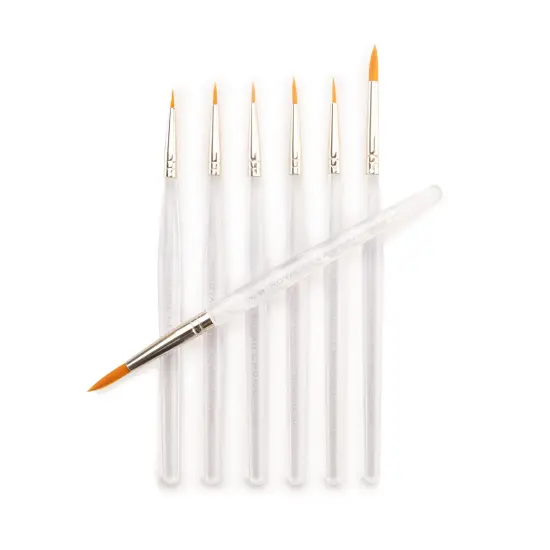 RSET-9158 | 7pc Golden Taklon Round/Detail Brush Set {5}