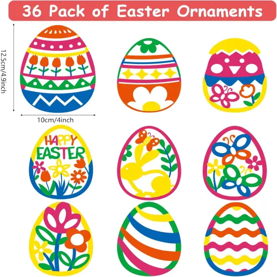 36 Wooden Easter Ornaments Decorations {2}
