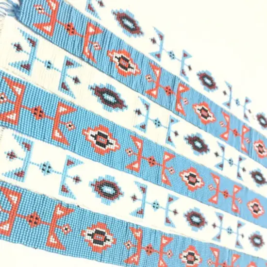 Native American Inspired Seed Beaded Bands White {4}