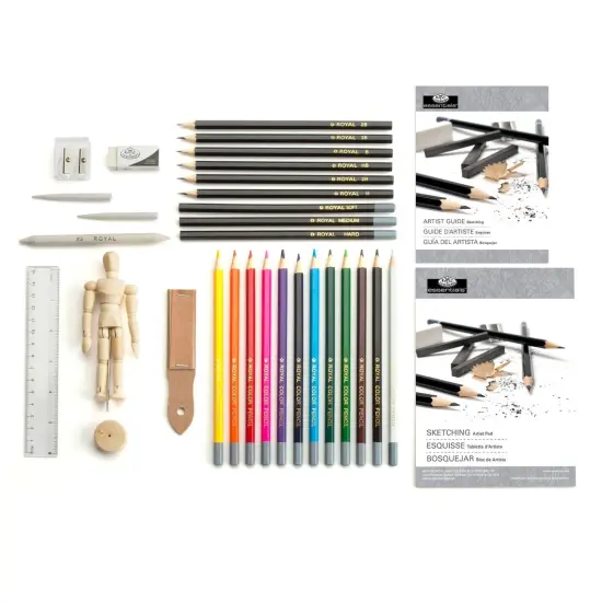 RSET-DS3000 | Essentials&trade; 32pc Sketching & Drawing Travel Art Set {2}