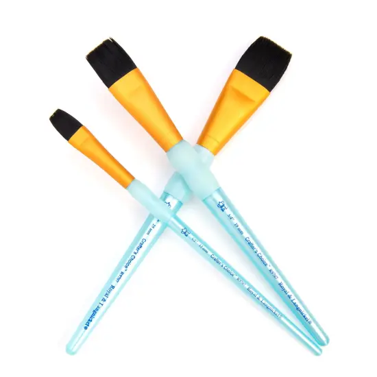 RCC 255 | Crafter's Choice&trade; 3pc Black Taklon Wash Brush Set {5}