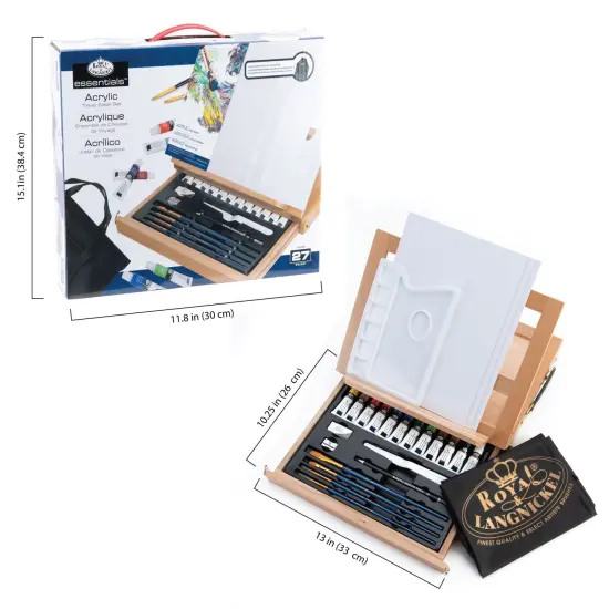 REA4901 | Essentials&trade; 27pc Acrylic Painting Travel Easel Art Set {6}