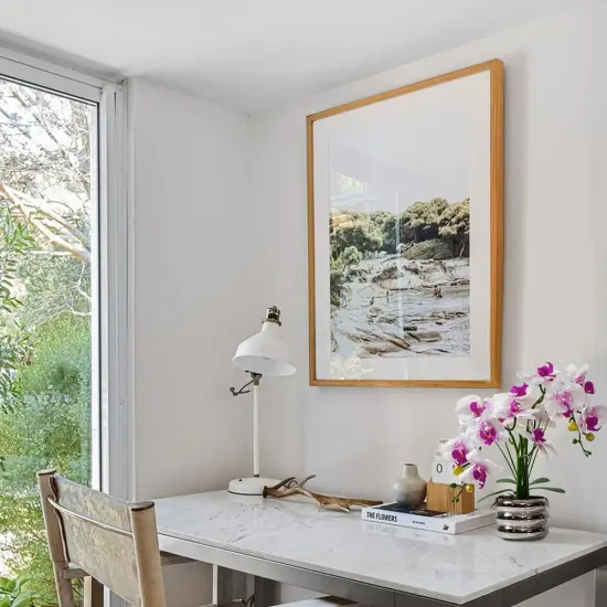 Artificial Orchids Flowers with Vase for Table Centerpieces, Floral Arrangements, Real Touch Faux White Orchid Phalaenopsis in Ceramic Vase for Home Wedding Kitchen Decoration (Silver Vase, White Purple) {5}