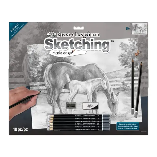SKBNL8 | Sketching Made Easy&trade; Horse & Colt 10pc 11.25" x 15.375" Sketching Art Project {1}
