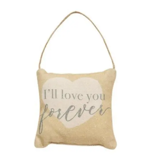 I'll Love You Forever Pillow Ornament with Heart Design for Home Decor {1}