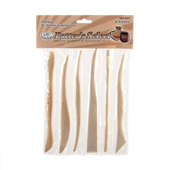 RSET-POT7 | 6pc 8" Wooden Sculpting Tools {1}