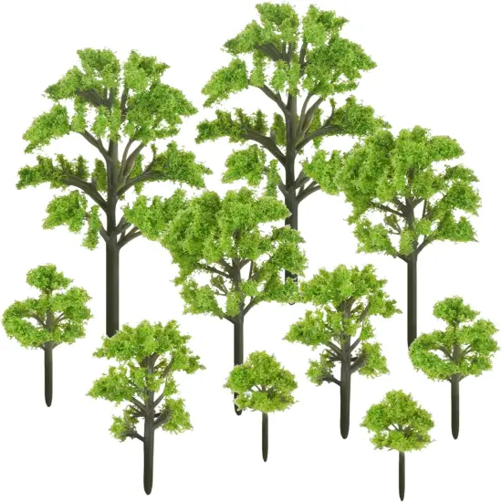 20 Pcs Model Trees Miniature Tree, Fairy Garden Plant Ornament Model Train Scenery Architecture Green Tree Model {1}