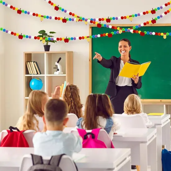 3 Pcs Back to School Felt Banner Pencil Apple Garland {4}