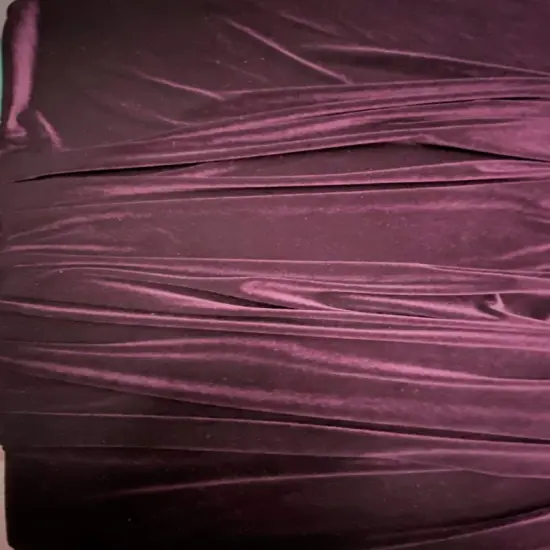 1 Yard Plum Stretch Velvet Fabric with Silky Texture and Weighted Drape for Apparel and Crafts 58/60 Inch Wide {3}