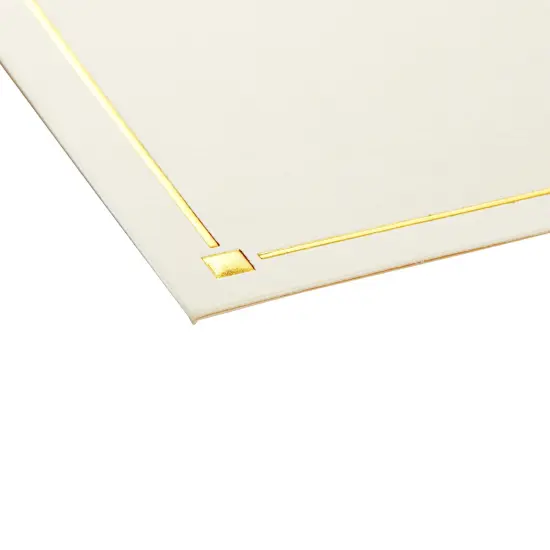 Gold Foil Letter U Personalized Blank Note Cards with Envelopes 4x6, Initial U Monogrammed Stationery Set (Ivory, 24 Pack) {5}