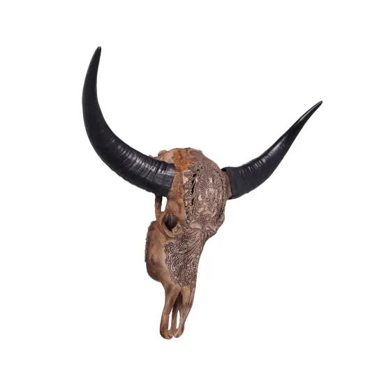 Bull Skull Life Size Statue {1}
