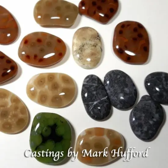 6.5&rdquo; x 6" x 1.5" Medium River Rocks Frit Casting Glass Fusing Kiln Mold {2}