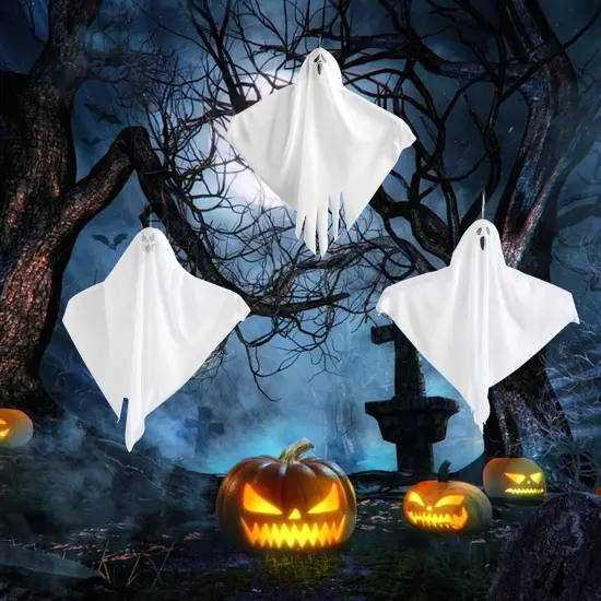 6 Pack Halloween Hanging Ghost Decorations {3}