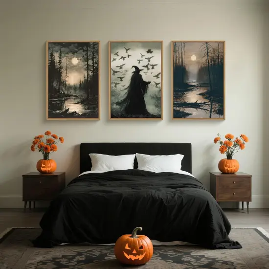 Vintage Witch in Dark Forest {2}