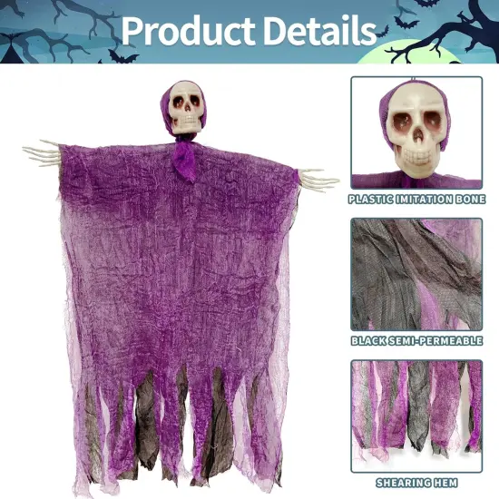 3 Pack 31.5 Inches Hanging Grim Reaper Decorations {2}