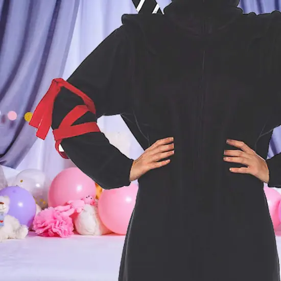 Women's Ninja Kigarumi Costume Fleece Onesie with Foam Sword {2}