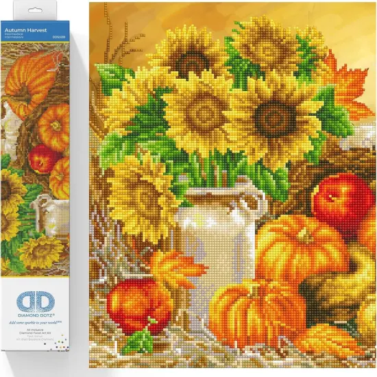 Autumn Harvest Diamond Painting Kits for Adults - Diamond Art Kits a Relaxing Creative Craft Kit with Dotz Gems 16x22 {1}