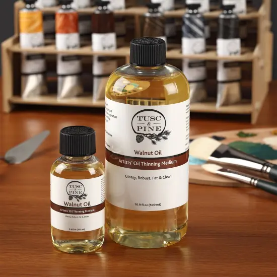 Tusc & Pine Walnut Oil for Painting - Professional Artists' Paint Medium, Increase Sheen, Slows Drying Time, Solvent Free Thinner, Refined in Small Batches in North Carolina {3}