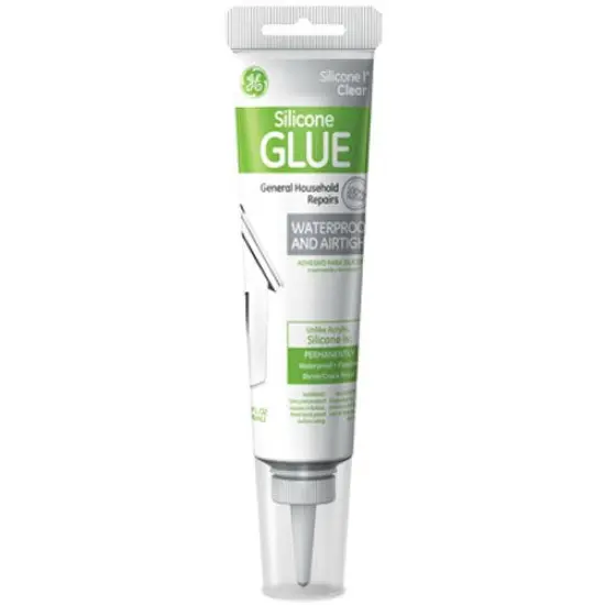 GE GE361A Silicone Household Sealant/Glue, Clear, 2.8 oz Tube {1}