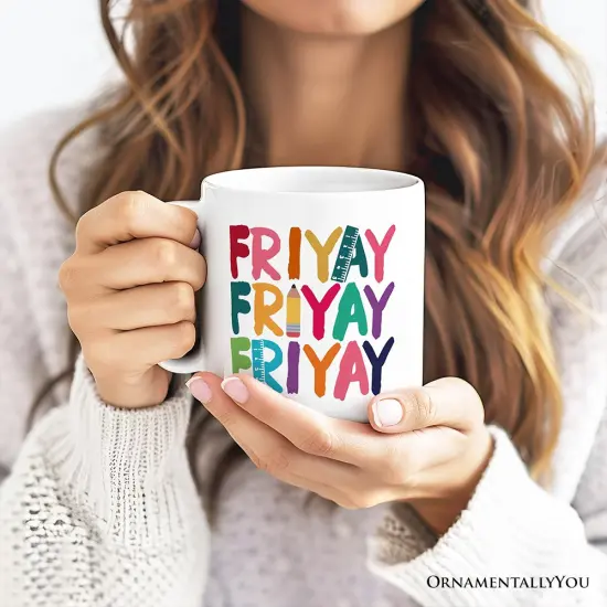 Friday Teacher Mug, Friyay Weekend Vibes Gift {3}