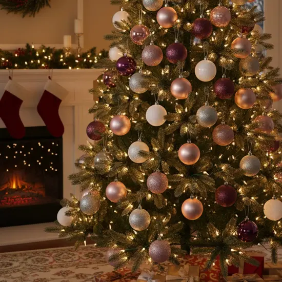 Northlight Shatterproof 3-Finish Christmas Ball Ornaments - 3.25" (80mm) - Pink and Mulberry - 32ct {5}