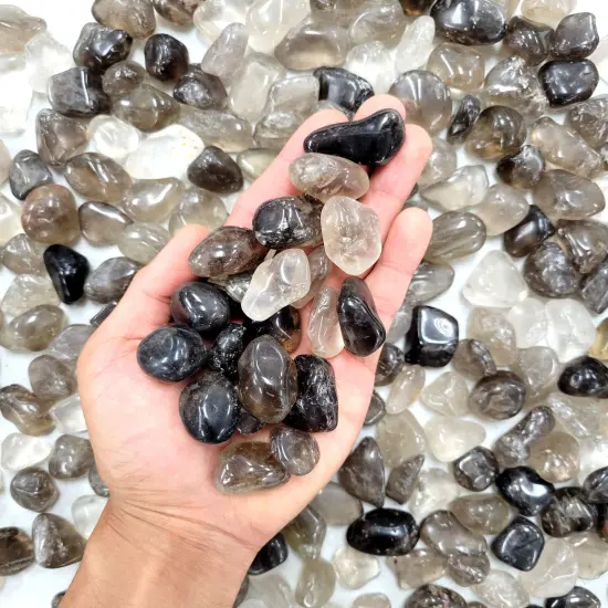 Bulk Tumbled Smoky Quartz Crystals - Size SMALL - 1/2 inch to 1 inch {1}