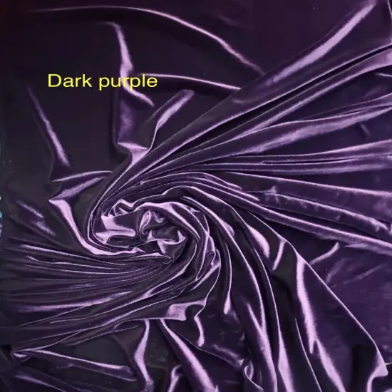 1 Yard Dark Dark purple Stretch Velvet for Apparel, Costumes, Home D&eacute;cor, and Crafts 58/60 Inch Wide {1}