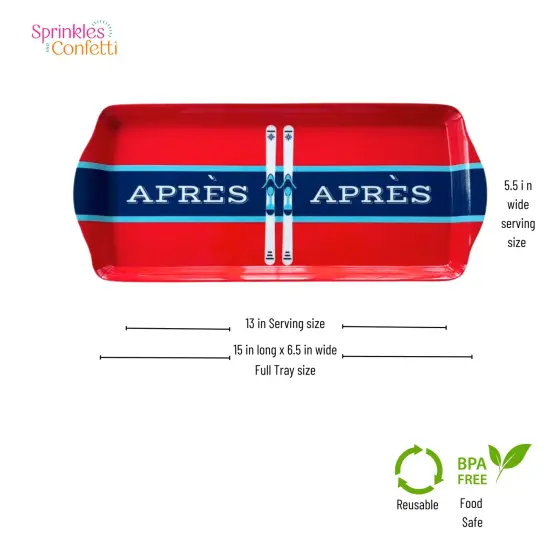 Apr&eacute;s Ski Melamine Serving Tray for Appetizers & Desserts {5}