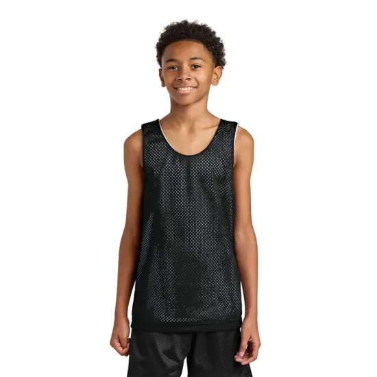 A4&reg; Sprint Youth Reversible Mesh Tank Navy/ White {4}