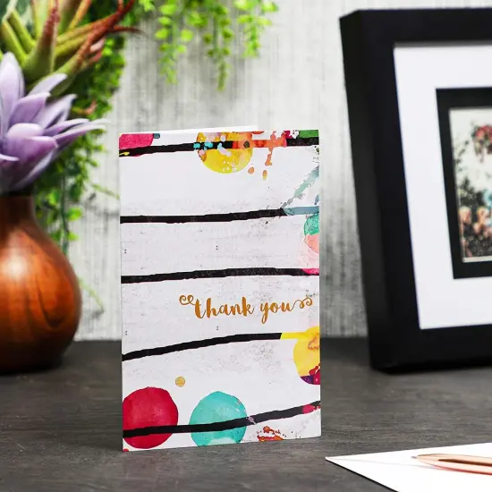 Blank Thank You Cards and Envelopes, Cute Watercolor Greeting Cards (4 x 6 In, 48 Pack) Multicolor {3}