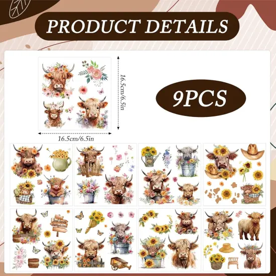 Sheets Sunflower Rub on Transfer Stickers {2}