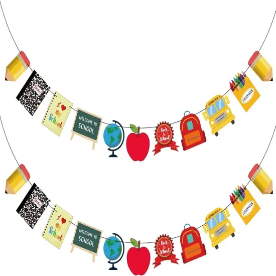 2 Pcs Back to School Banner {1}