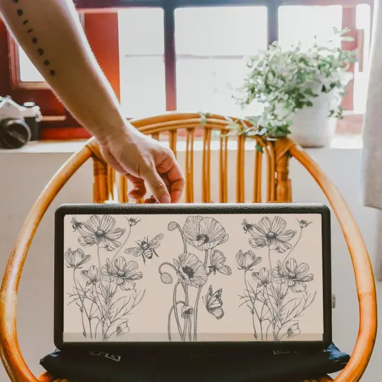 3 Sheet Black White Rub on Transfers for Crafts 6x12 {3}