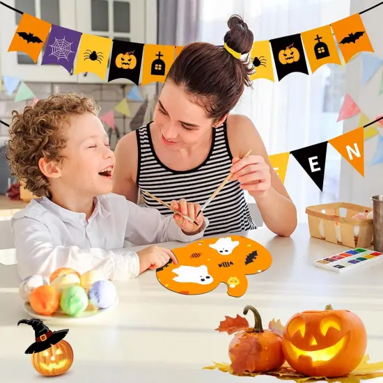 60 Pcs Thanksgiving Pumpkin Wooden Cutouts {2}