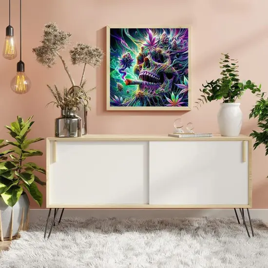 Skull 5D Diamond Painting Kits for Beginner - 13.78X13.78 Inch {3}