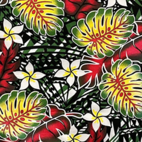 1 Yard Tiare Split Leaf Monstera Poly Cotton Fabric 44/45 Inches Wide Purple {4}