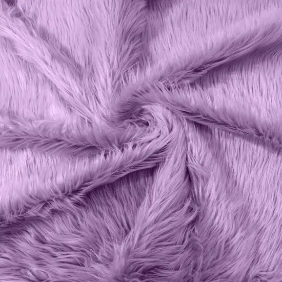 1 Yard Solid Faux Fox Fur Fabric for Cosplay Crafts Home Decor and Upholstery Lilac {1}