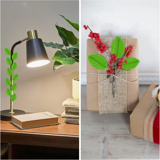 200 Pcs Green Silk Artificial Leaves {5}