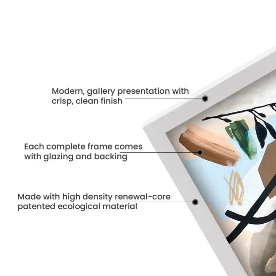 Gotham Extra Deep Complete Picture Frames - White - 16x20" - 1-5/8 Deep Frame Break Resistant Acrylic Glazing - Professional Quality Frames for Heavy Duty Canvases or Prints -Made in the USA {3}