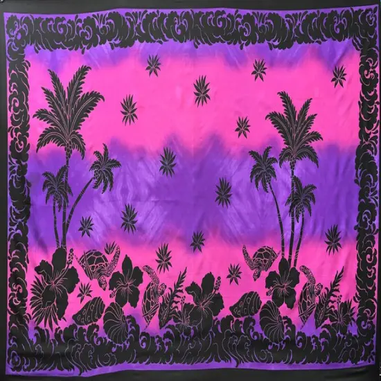 Sunset Polyester Sarong 72" L x 45" W, 100% Polyester Red & Gray {5}