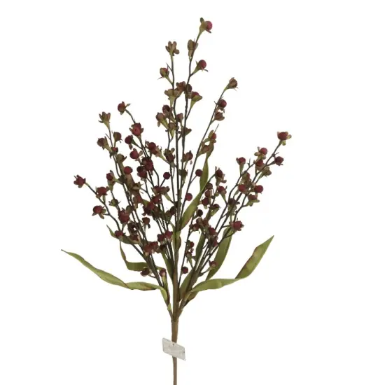 27" Red Fall Berry Spray Stem – Artificial Wood Berries for Autumn Arrangements-65121-RD {1}