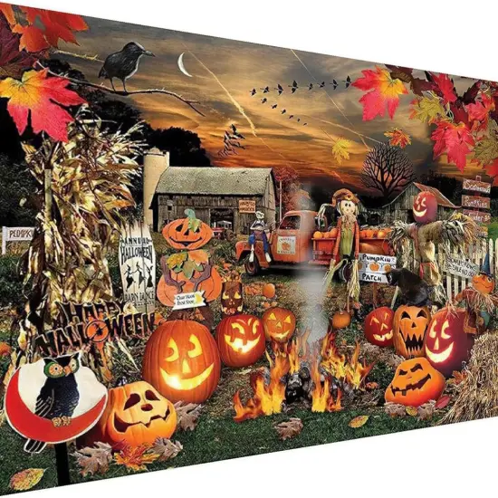 Halloween Diamond Painting Kits for Adults and Beginners, 5D Large Size-27.5 x 15inch {1}