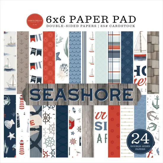 Carta Bella Double-Sided Paper Pad 6"X6-Seashore {1}